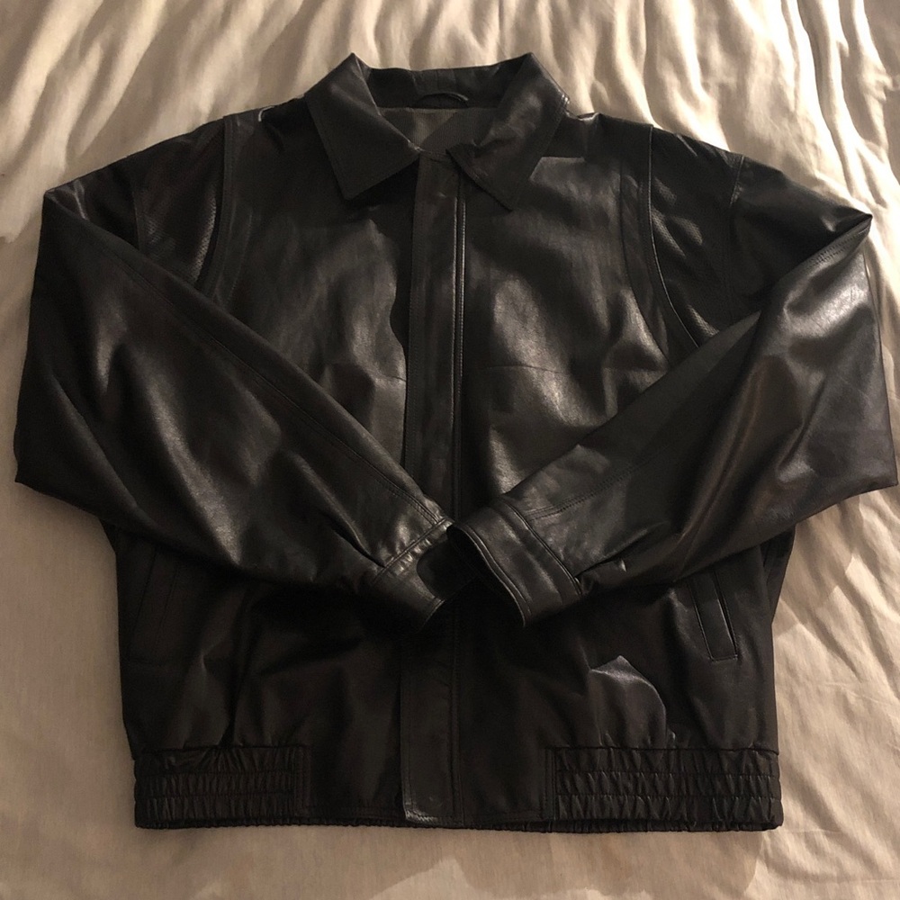 Bruno Magli Black Leather Jacket